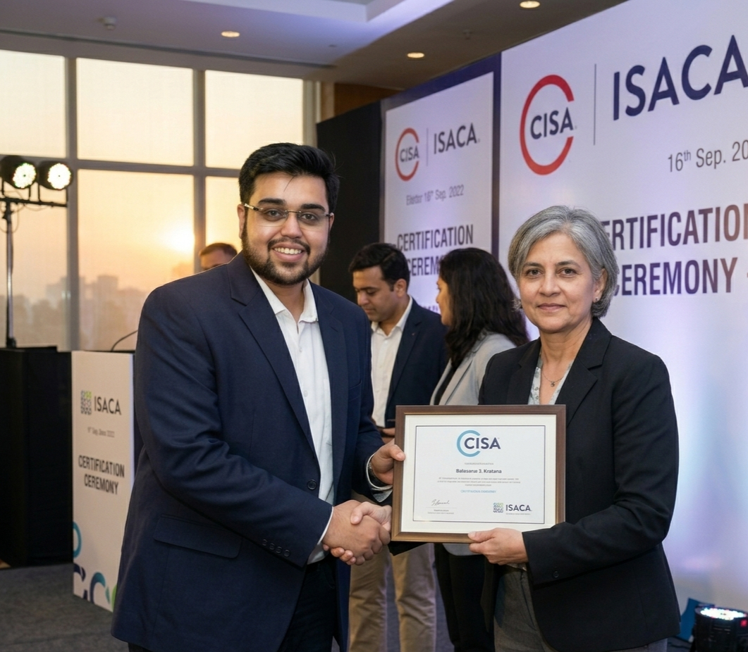 CISA Certification recvd by Dr. Amey Naik